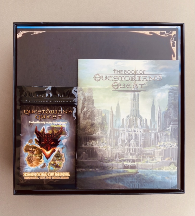 Card packaging, map and game board booklet