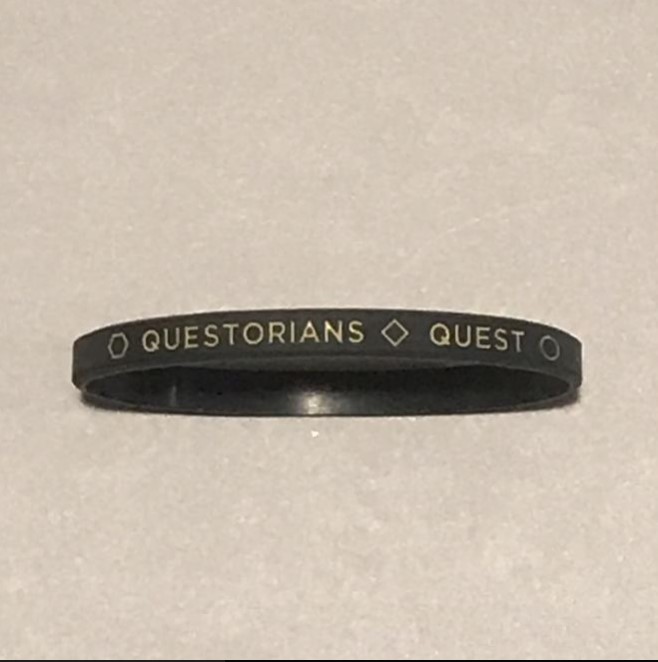 Black Silicone Wrist Band with Questorians Quest Logo