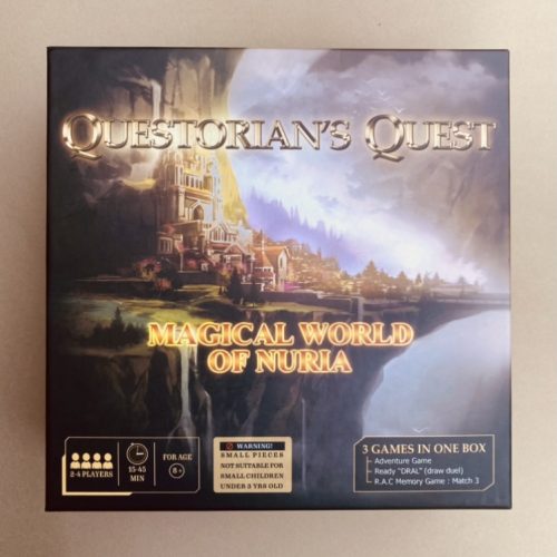 Kingdom of Nuria in front of the Questorians Quest game board box